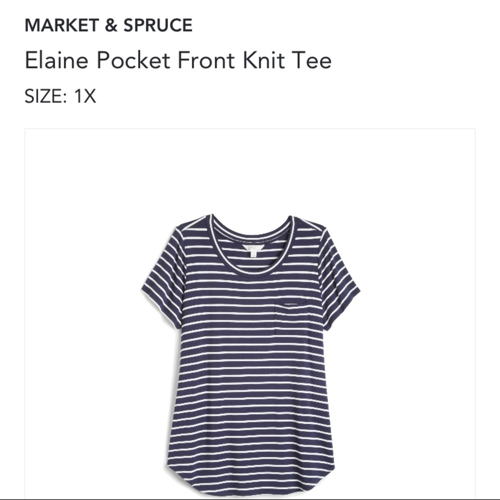 Navy blue with white stripes tee shirt
